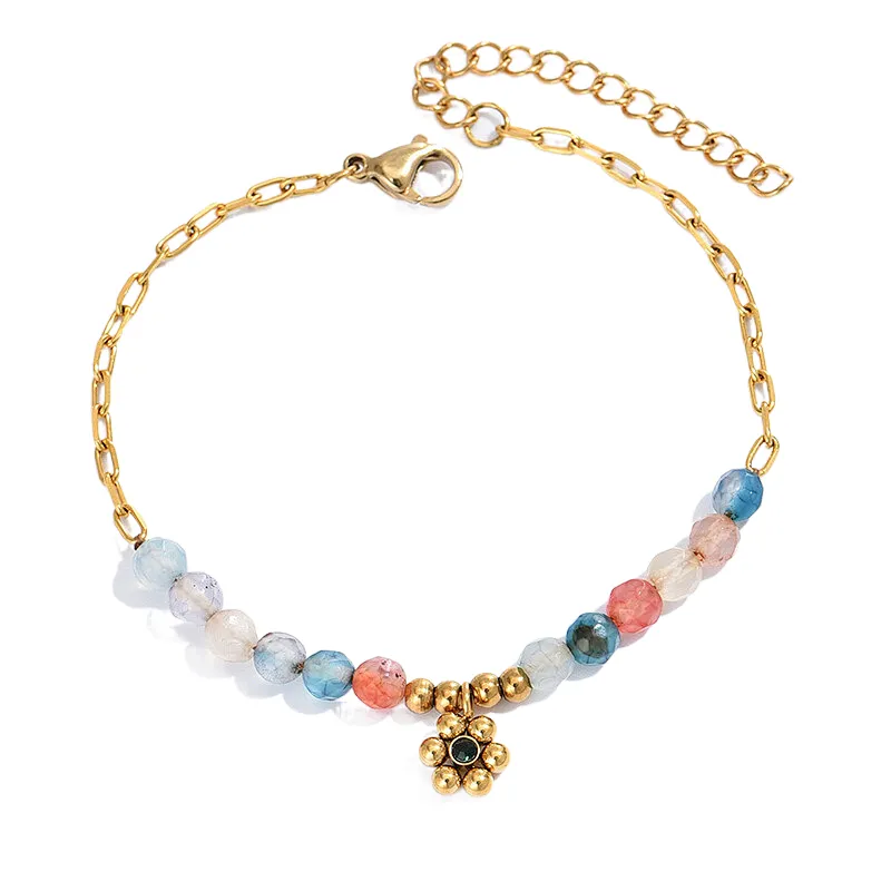 New Bracelet Gold Bead Pendant Beaded Chain Bracelet