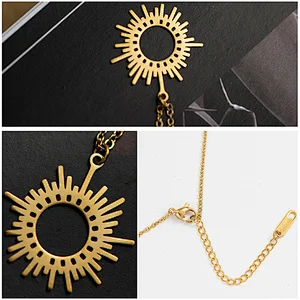 Stainless Steel Simple Chain Necklace Irregular Pendants
