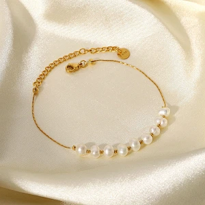 Charm Freshwater Pearl Bracelet Stainless Steel Bracelet Women