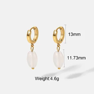 Fashion Vintage Earrings Oval Agate pandent Earrings