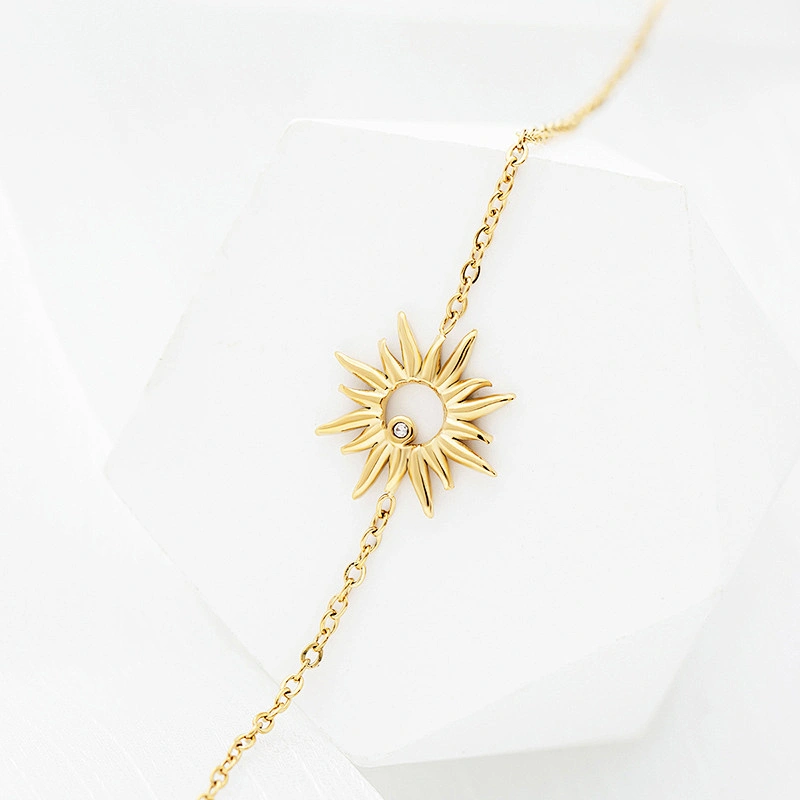 Sunflower Bracelet Zircon Simple Titanium Steel Bracelet