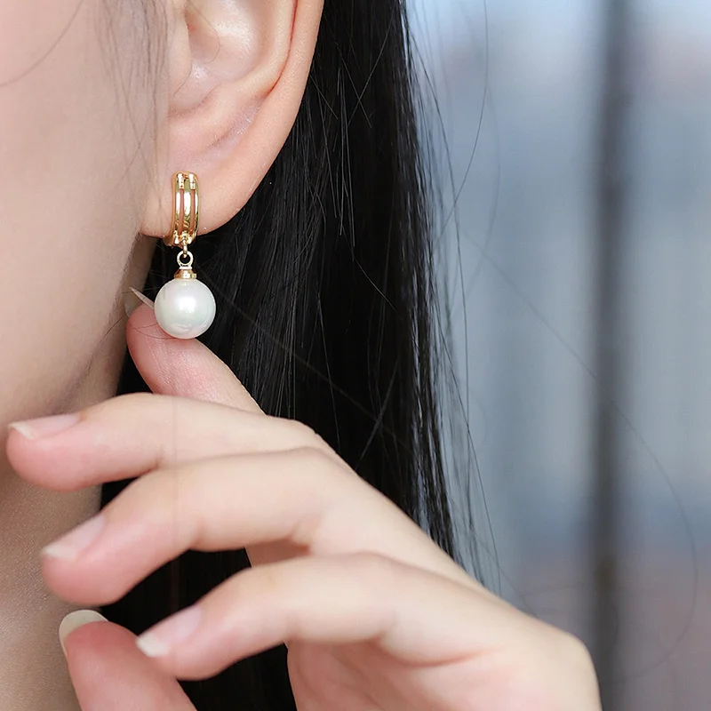 Popular Gold Plated Earrings Wholesale Jewelry Pearl Earrings