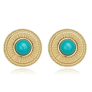 Vintage Earrings Stainless Steel Natural Stone Earrings Factory