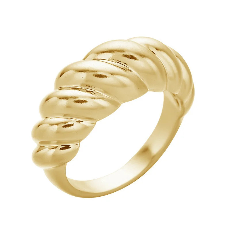 New Threaded Ring Creative Ring Electroplating Ring