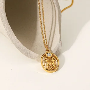 Fashion Hollow Zircon Pendant Necklace Jewelry
