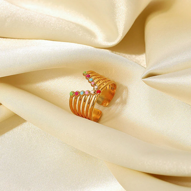 New Fashion Color Enamel Rings Women's Jewelry Rings