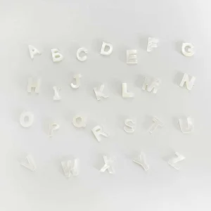 Fresh Water Pearl Shell Multi-Letter Pendant Bracelet