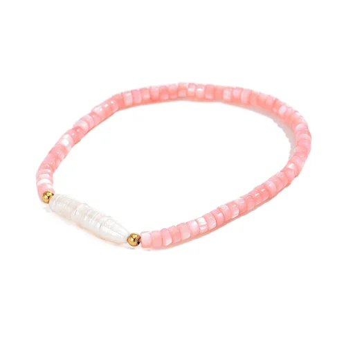 Bohemian Pink Bracelet Fashion Freshwater Pearl Bracelet