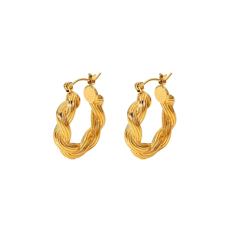 New Fashion Earrings Stainless Steel C Shape Earrings