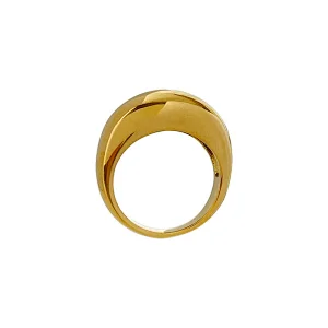 18K Gold Plated Simple Stainless Steel Ring