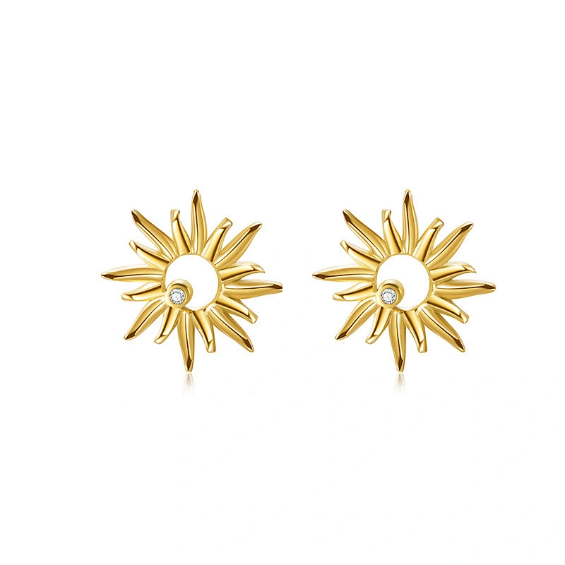 Sunflower Stud Earrings Titanium Steel Earrings Wholesale
