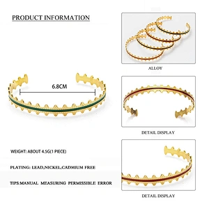 14K Gold Drip Oil Craft Vintage Bracelet Open Design Bracelet