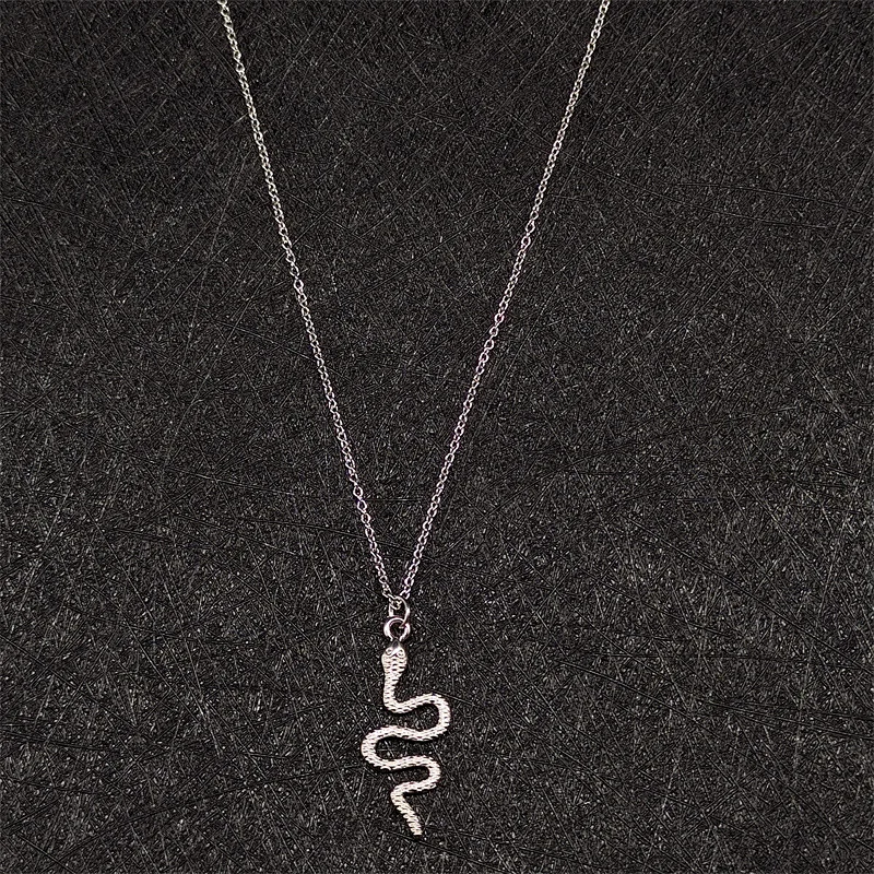Personality Snake Pendant Choker Titanium Steel Necklace