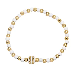 Couples Bracelets Men Women Zircon Enamel Beads Bracelet