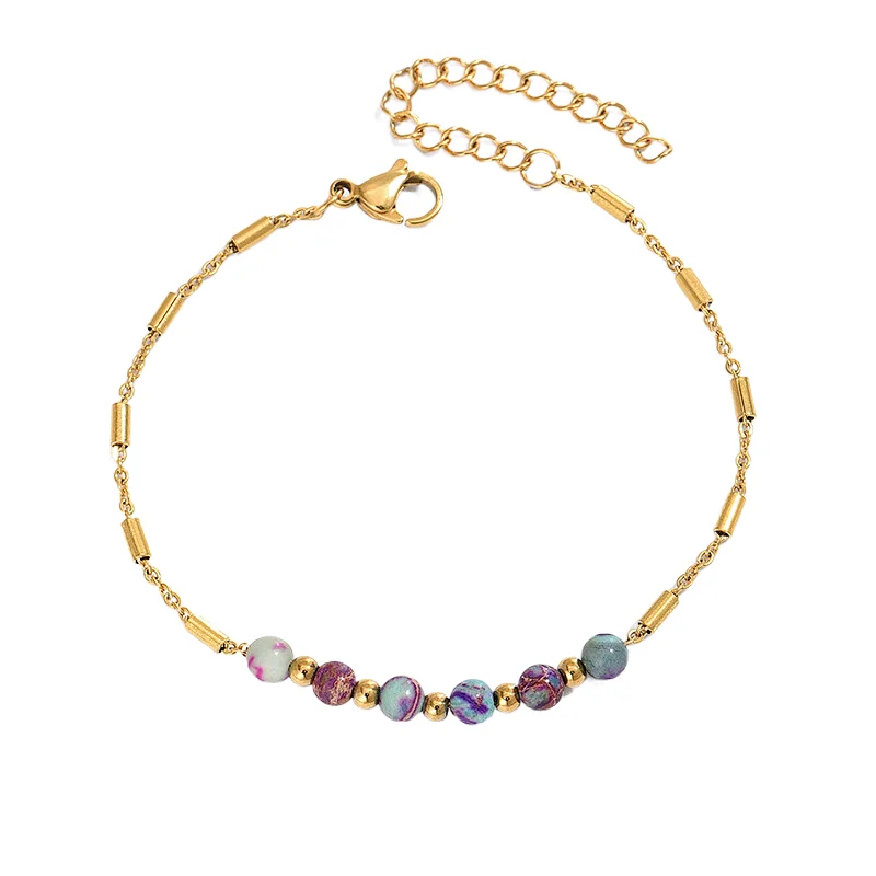 Fashion Multicolor Natural Stone Beaded Bracelet