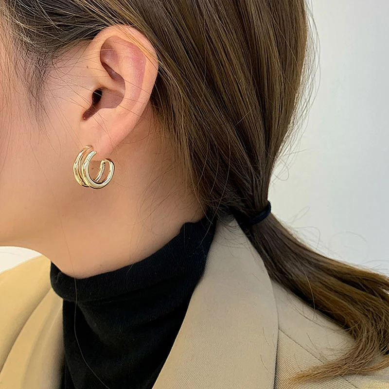 Women's Fashion Geometric Titanium Steel Earring Jewelry