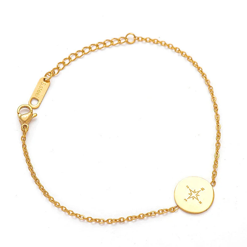 Simple Titanium Jewelry Chain Bracelet Stainless Steel
