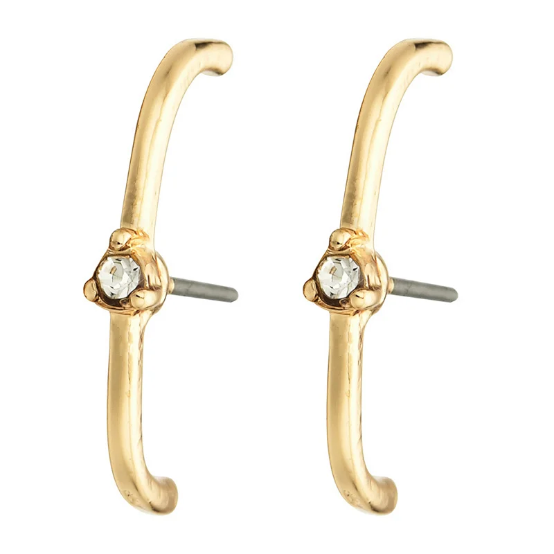 New Simple Stud Earrings Fashion Jewelry Zircon Earrings