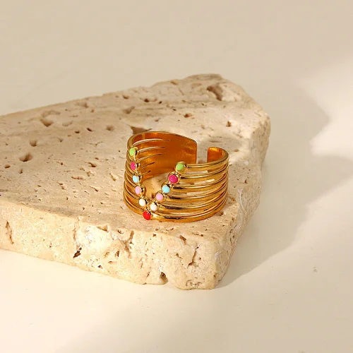 New Fashion Color Enamel Rings Women's Jewelry Rings