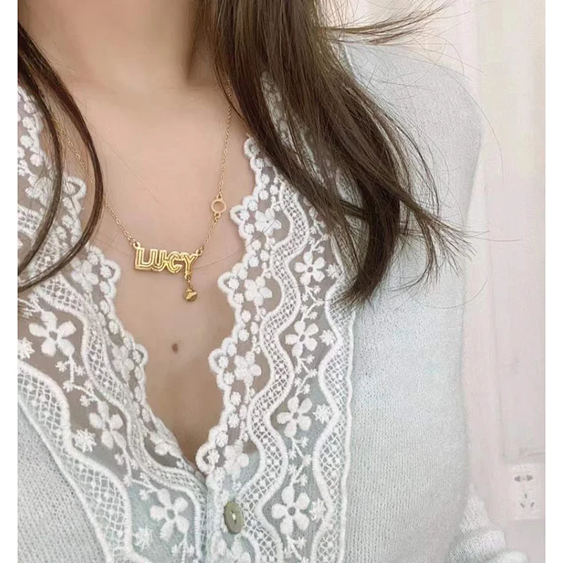 Titanium Stainless Steel Thin Chain Necklace Custom Jewelry