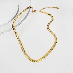 Simple Jewelry Chain Bracelet Stainless Steel Necklace Set