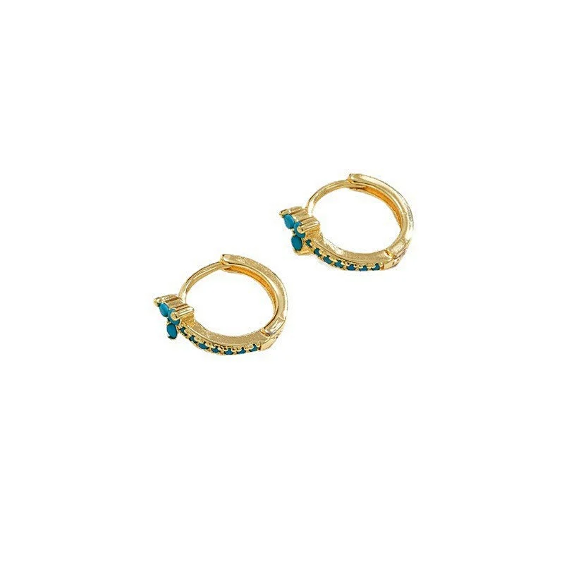 Blue Stone Earrings Women Simple Earrings