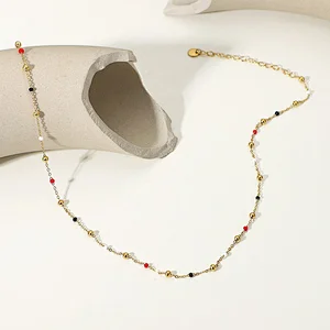 New Simple Chain Necklace Ladies Stainless Steel Necklace