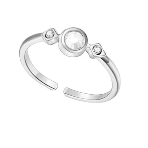 Luxury Design Diamond Titanium Steel Rings Womens Jewelry