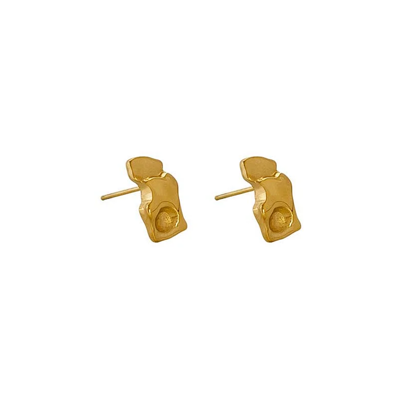 Steel Profiled Pendant Geometric Necklace Earring Set