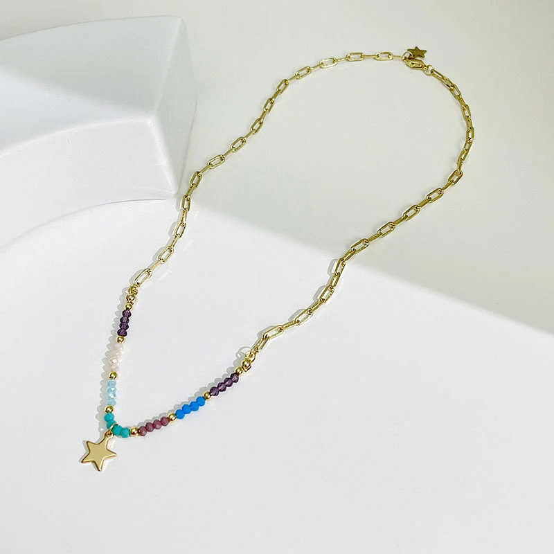 Retro Simple New Pentagram Pendant Necklace