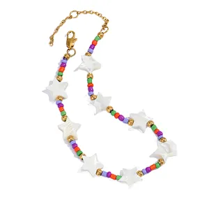 Bohemian Colorful Beaded Bracelet White Star Bracelet