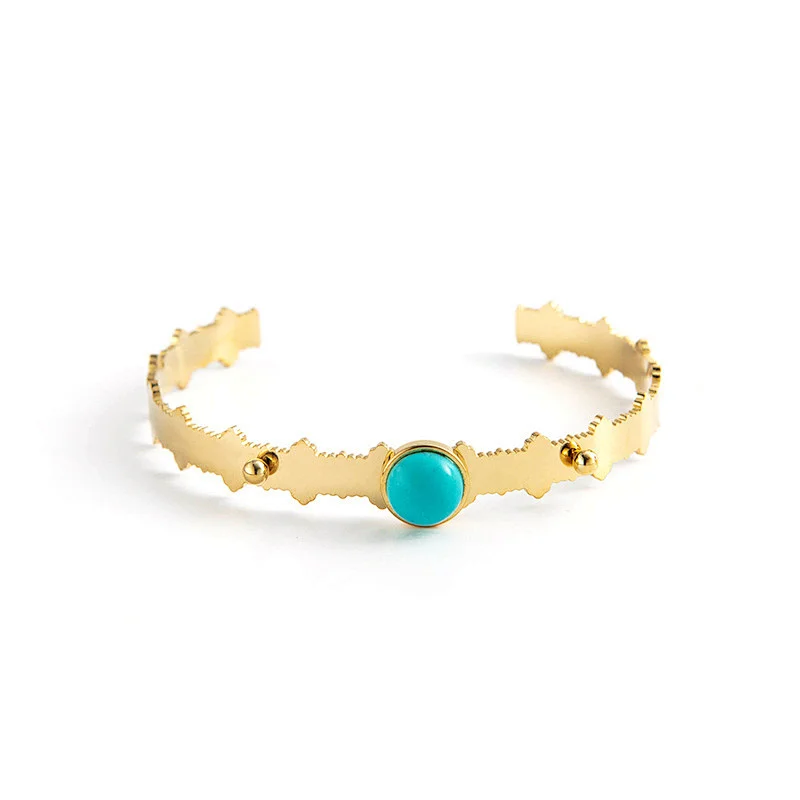 Opening Adjustable bangle Titanium Stainless Steel Bracelet