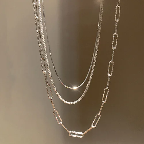 New Chain Brass Necklace Plated Single Design Chain Necklace