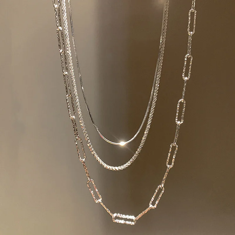New Chain Brass Necklace Plated Single Design Chain Necklace