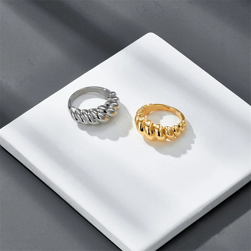 New Threaded Ring Creative Ring Electroplating Ring