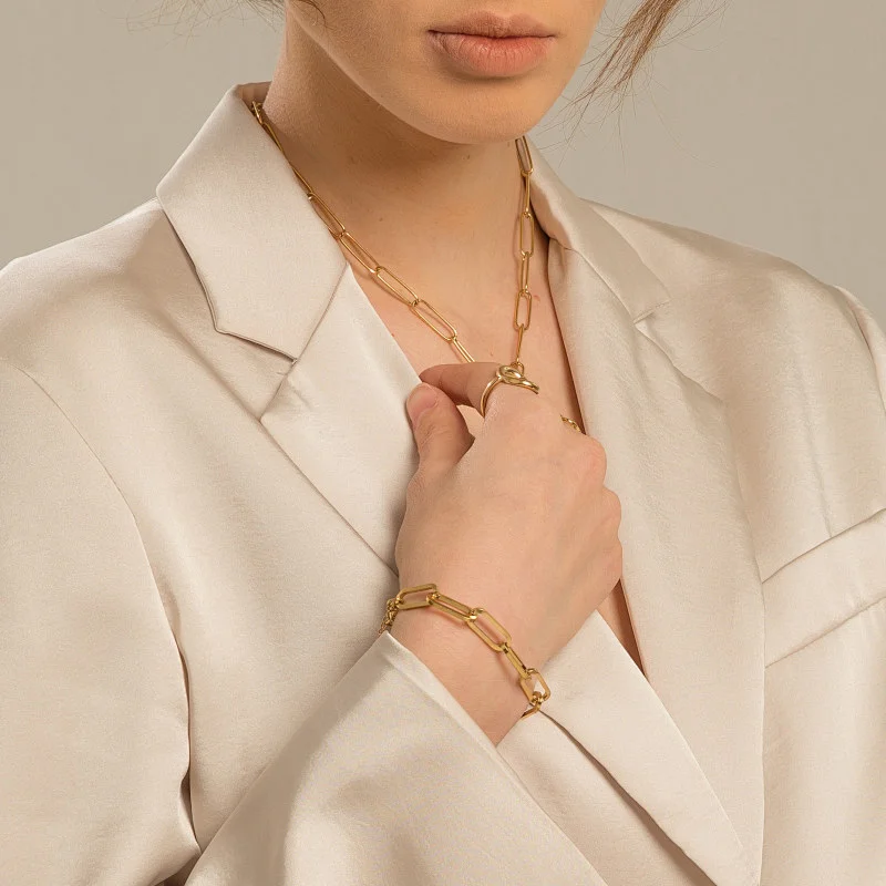 Stainless Steel Bracelet Simple Chain Jewelry Wholesale