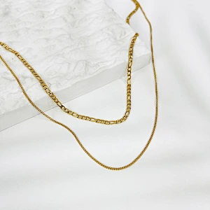 Fashion Simple Personality Double Chain Simple Necklace
