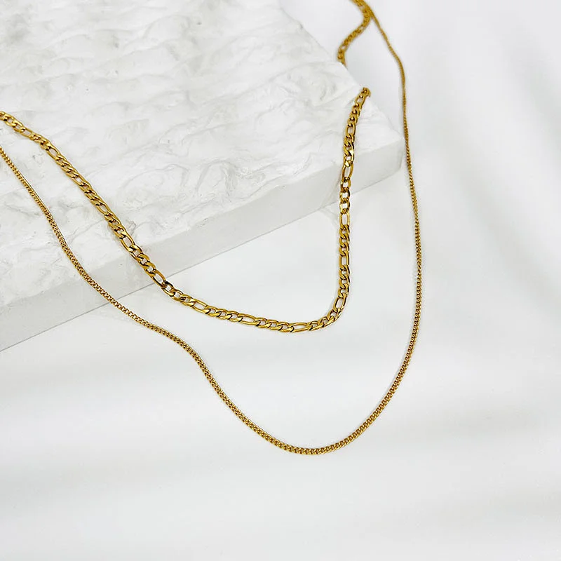 Fashion Simple Personality Double Chain Simple Necklace