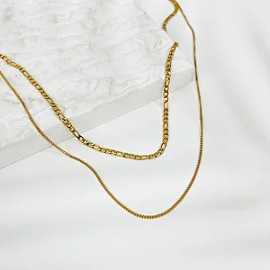 Fashion Simple Personality Double Chain Simple Necklace