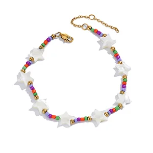 Bohemian Colorful Beaded Bracelet White Star Bracelet
