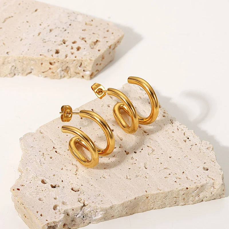 Women's Fashion Geometric Titanium Steel Earring Jewelry
