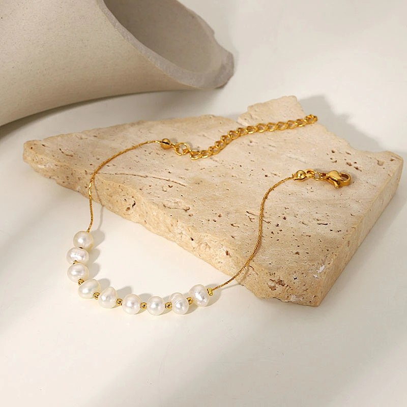 Charm Freshwater Pearl Bracelet Stainless Steel Bracelet Women