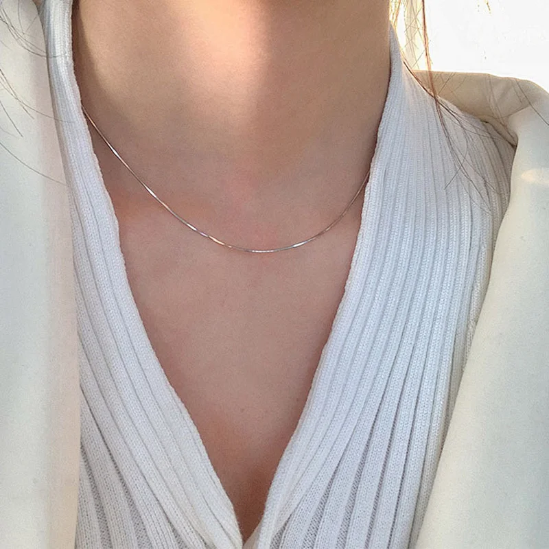 New Chain Brass Necklace Plated Single Design Chain Necklace