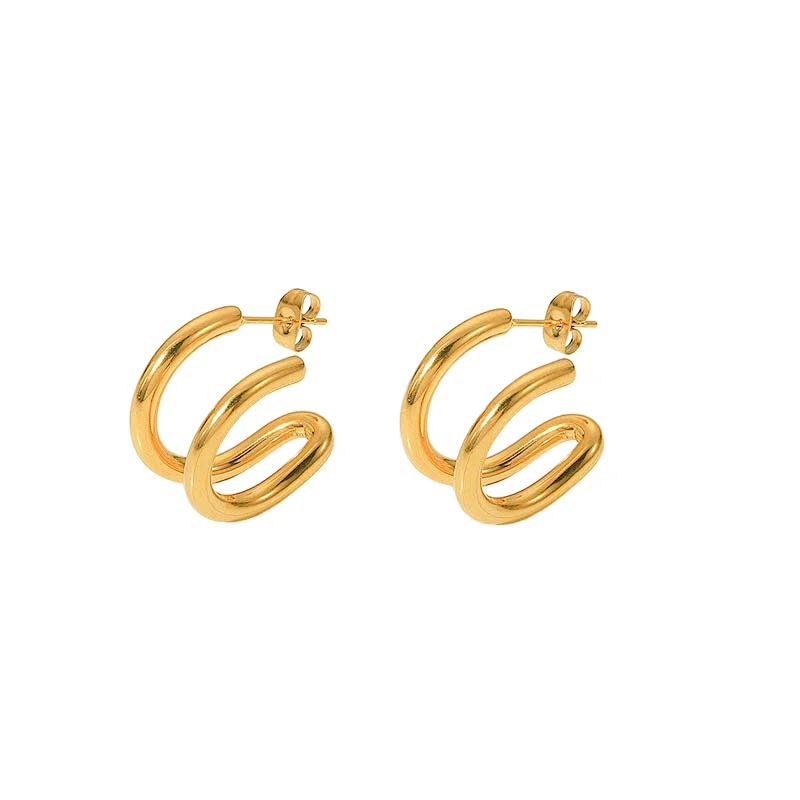 Women's Fashion Geometric Titanium Steel Earring Jewelry