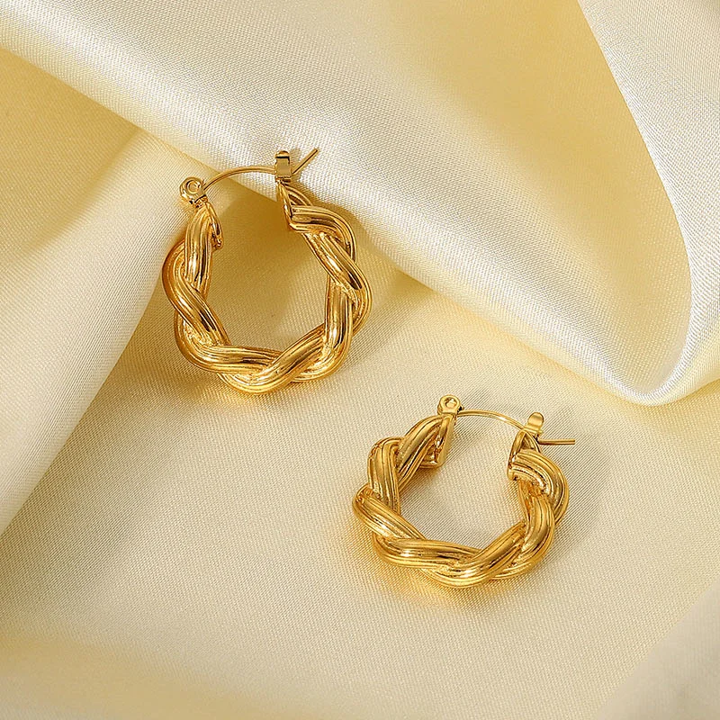 New Fashion Earrings Stainless Steel C Shape Earrings