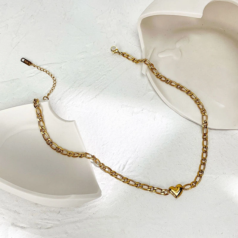 New Style Collarbone Chain Heart Pendant Necklace Women