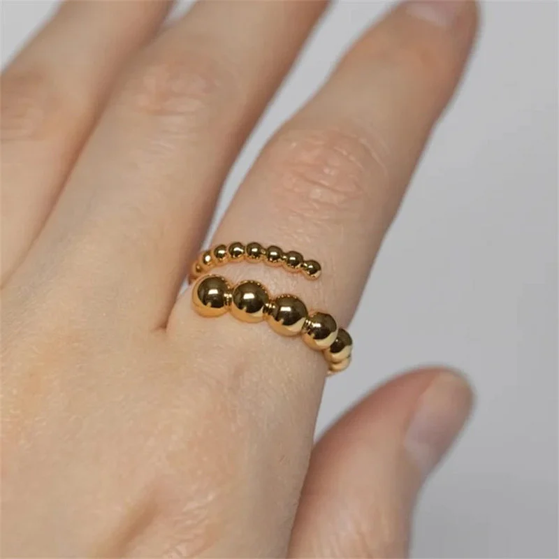 Opening Rings For Woman Copper Gold Plated Jewelry Wholesale