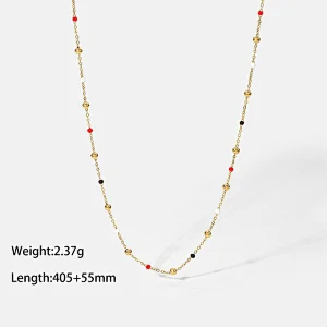 New Simple Chain Necklace Ladies Stainless Steel Necklace