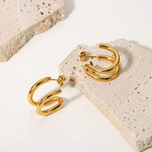 Women's Fashion Geometric Titanium Steel Earring Jewelry