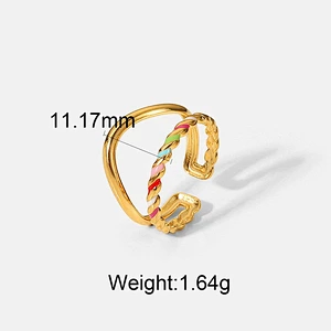 New Stainless Steel Rings Women Fashion Colorful Rings Ring Set